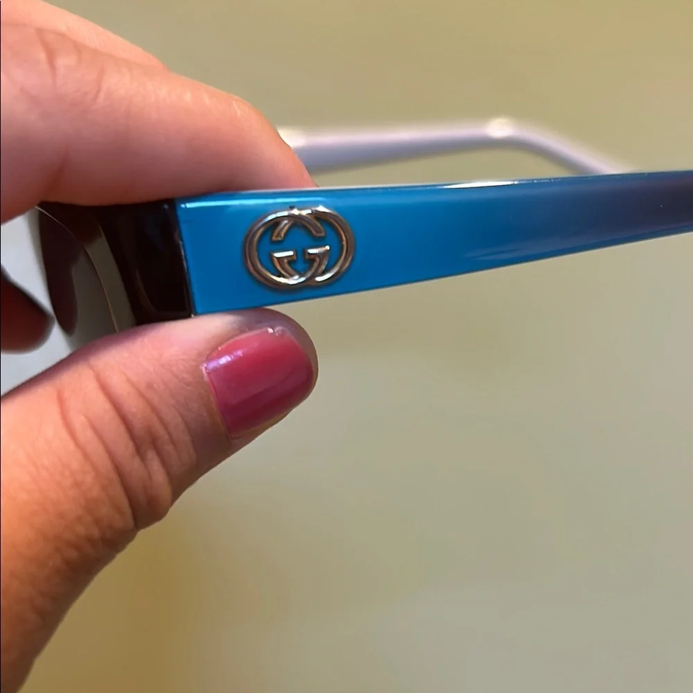 Gucci Blue and Purple Gradient Glasses